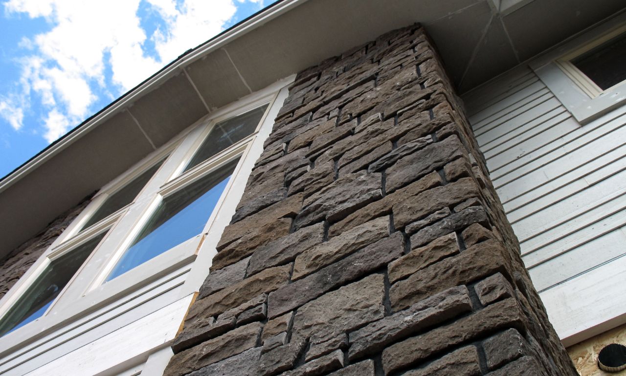 exterior faux stone panels